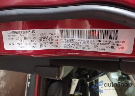 2015 Jeep Cherokee Latitude z USA, uszkodzony, nr VIN 1C4PJMCS1FW559272